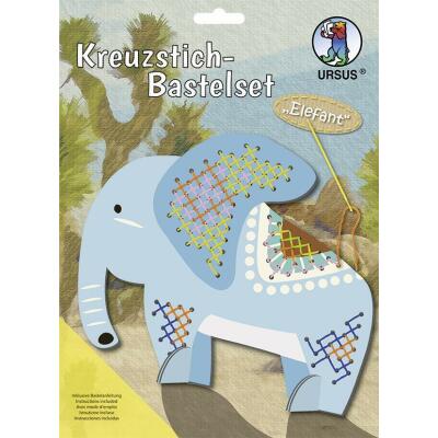 Ursus Kreuzstich-Bastelset Auswahl Elefant