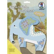 Ursus Kreuzstich-Bastelset Auswahl Elefant