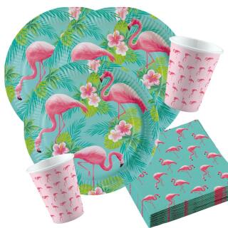 36-teiliges Party-Set Flamingo Paradise