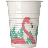 36-teiliges Party-Set Flamingo - Teller Becher Servietten für 8 Personen