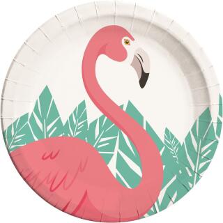 36-teiliges Party-Set Flamingo - Teller Becher Servietten für 8 Personen