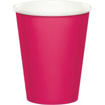 Becher - Pappbecher  0,25 l, 8 Stück magenta