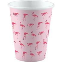 57-teiliges Party-Set Flamingo Paradise - Teller Becher Servietten Mini Tischlichter für 16 Personen