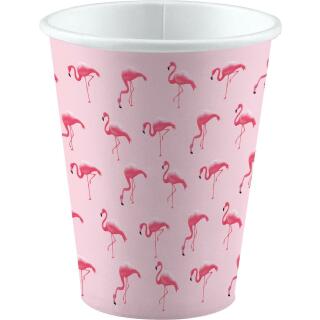 57-teiliges Party-Set Flamingo Paradise - Teller Becher Servietten Mini Tischlichter für 16 Personen