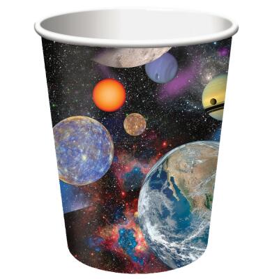 Weltraum Space Blast Party - Becher - Pappbecher, 8 Stück  0,25 l