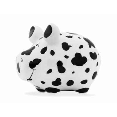 KCG Kleinschwein Keramik Sparschwein - Dalmatiner-Schwein -  ca. 12 cm x 9 cm