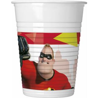 45-teiliges Party-Set Incredibles 2 - Die Unglaublichen 2 -  Teller Becher Servietten Trinkhalme für 8 Kinder