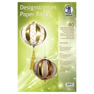 Ursus Designstreifen Paper Balls - Kugeln aus Papierstreifen - Ouverture