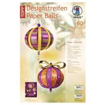 Ursus Designstreifen Paper Balls - Kugeln aus Papierstreifen - Magic Christmas