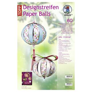 Ursus Designstreifen Paper Balls - Kugeln aus Papierstreifen - Jolly Christmas