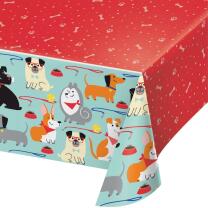 41-teiliges Party-Set  Hunde - Dogs - Teller (Formteller) Becher Servietten Tischdecke Trinkhalme für 8 Kinder