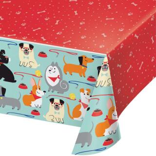 41-teiliges Party-Set  Hunde - Dogs - Teller (Formteller) Becher Servietten Tischdecke Trinkhalme für 8 Kinder