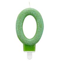 Zahlenkerze Kuchenkerze glitter - 7,6 cm -  mit...
