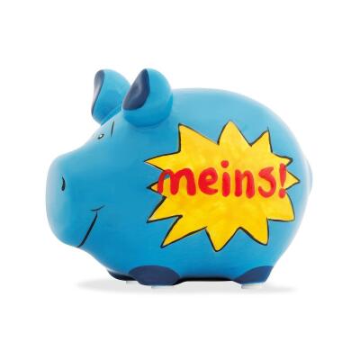KCG Kleinschwein Keramik Sparschwein - Meins! -  ca. 12 cm x 9 cm
