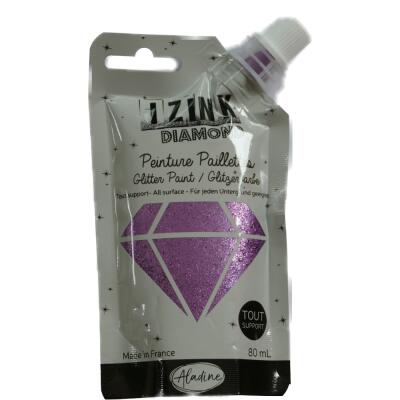 IZINK DIAMOND Glitzerfarbe 80 ml - Auswahl 35 flieder - rose