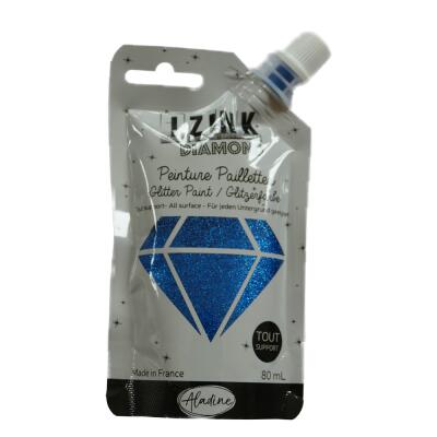 IZINK DIAMOND Glitzerfarbe 80 ml - Auswahl 48 blau