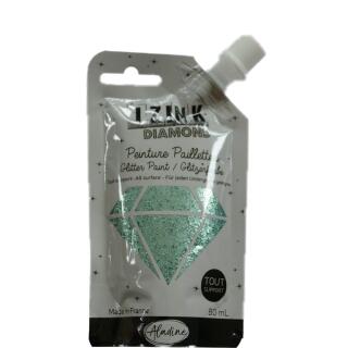 IZINK DIAMOND Glitzerfarbe 80 ml - Auswahl 60 grün - pastel green