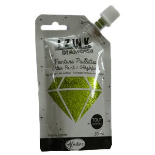 IZINK DIAMOND Glitzerfarbe 80 ml - Auswahl 61 hellgrün - vert clair