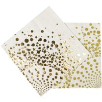 34-teiliges Party-Set Luxury gold - Teller Becher Servietten Trinkhalme für 6 Personen