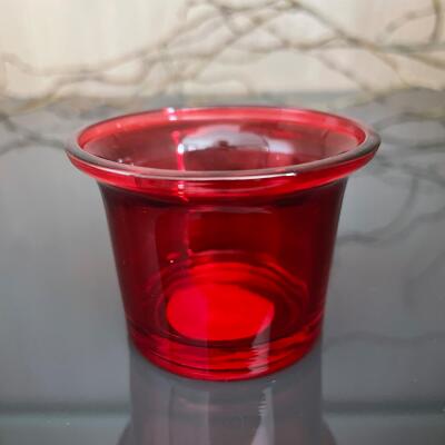 Teelichtglas rot