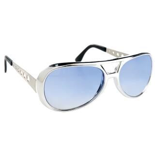 Spaßbrille Partybrille Vegas silber, getönt