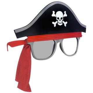 Spaßbrille Partybrille Pirat getönt/klar
