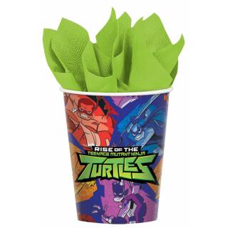 40-teiliges Party-Set Rise of Teenage Mutant Ninja Turtles  - Teller Becher Servietten Trinkhalme für 8 Kinder