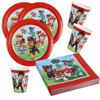 36-teiliges Party-Set Paw Patrol - Teller Becher Servietten für 8 Kinder