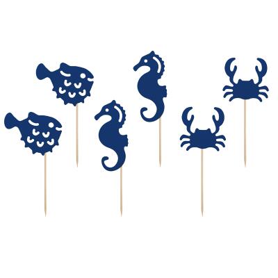 6 Cupcake Toppers Ahoi - maritim