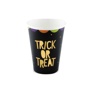 99-teiliges Party-Set Halloween Hocus Pocus - Fledermaus - Teller Becher Servietten Trinkhalme Girlande, Rosetten, Tüten Cupcake Popcorn-Becher  für 12 Personen