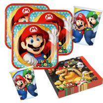 68-teiliges Party-Set Super Mario - Teller Becher...