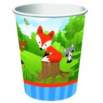 44-teiliges Party-Set Kleiner Fuchs - Teller Becher Servietten Trinkhalme für 8 Kinder