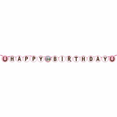 weisses Pferd - Girlande Happy Birthday  198 cm