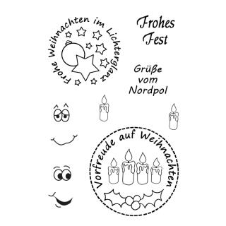 Efco (921) clear stamps Stempel Set - Frohes Fest 2 - Gesicht