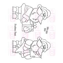 Efco (923) clear stamps Stempel Set - Weihnachtsmann -...