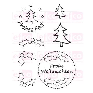 Efco (926) clear stamps Stempel Set - Frohes Fest 3 - Frohe Weihnachten