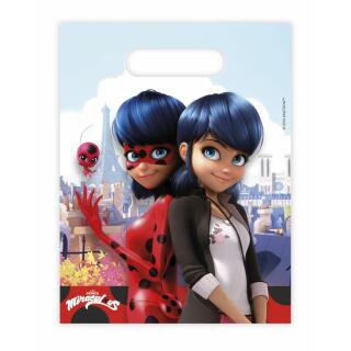 72-teiliges Party-Set Miraculous Ladybug - Teller Becher Servietten Trinkhalme Einladungen Girlande Tüten Tischdecke Masken Luftballons   für 6 - 8 Kinder