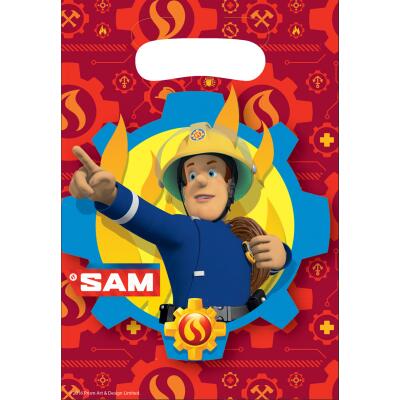 Feuerwehrmann Sam - Partytüten, 8 Stück, Design 2017