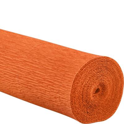 Floristenkreppp 50 x 250 cm gerollt, 160g/Rolle - 42 Farben - Made in Germany -  Auswahl hellrorange