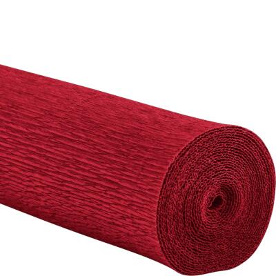 Floristenkreppp 50 x 250 cm gerollt, 160g/Rolle - 42 Farben - Made in Germany -  Auswahl rot