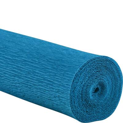 Floristenkreppp 50 x 250 cm gerollt, 160g/Rolle - 42 Farben - Made in Germany -  Auswahl blau