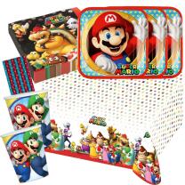 45-teiliges Party-Set Super Mario - Teller Becher...