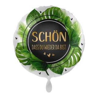 Folienballon 43 cm - Schön dass du wieder da bist - Palm Leaves