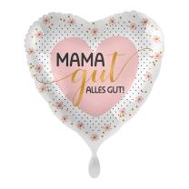 Folienballon Herz 45 cm - Mama gut Alles gut!