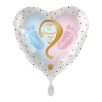 Folienballon Herz 43 cm - Baby Junge oder Mädchen