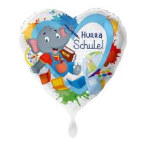 Folienballon Herz 45 cm - Elefant Hurra Schule
