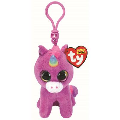 Ty Beanie Boos Clip 35238 Schlüsselanhänger lila Einhorn - Rosette 8,5 cm