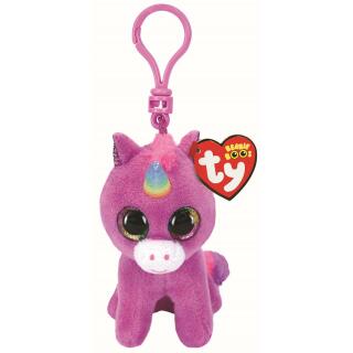 Ty Beanie Boos Clip 35238 Schlüsselanhänger lila Einhorn - Rosette 8,5 cm