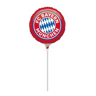 Fußball - FC Bayern München - Folienballon 23 cm luftgefüllt mit Ballonstab