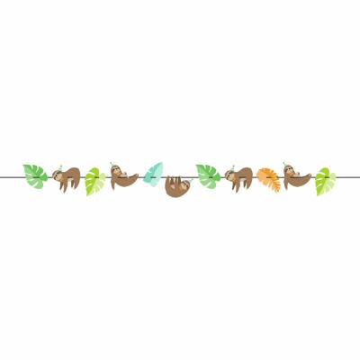 Cooles Faultier -Girlande 2 m x 15 cm